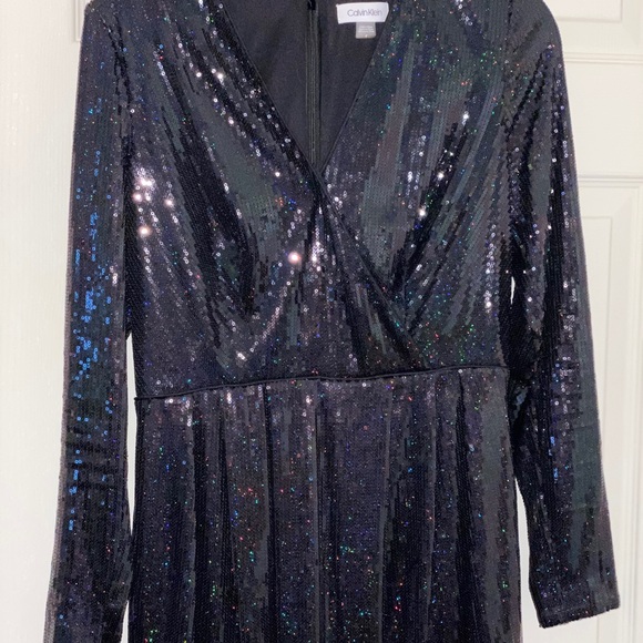 Liquid bead Black Calvin Klein party dress - Picture 4 of 6